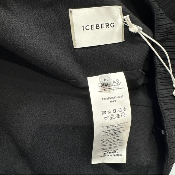 NWT Iceberg Plisse Black Maxi Skirt size L - Picture 4 of 13